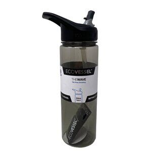 Eccovessel Water Bottle 24oz The Wave BPA Free Plastic Sports With Straw NEW